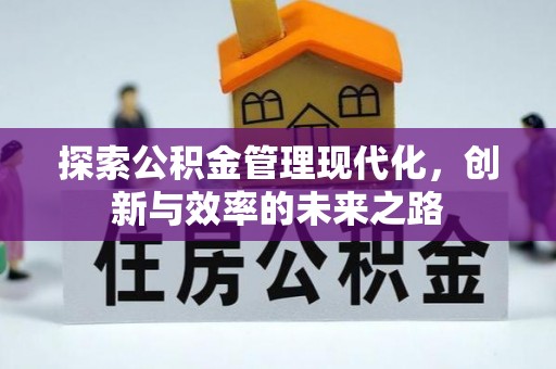 汨罗探索公积金管理现代化，创新与效率的未来之路