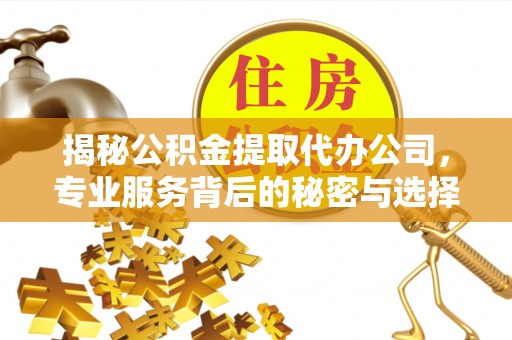 汨罗揭秘公积金提取代办公司，专业服务背后的秘密与选择指南