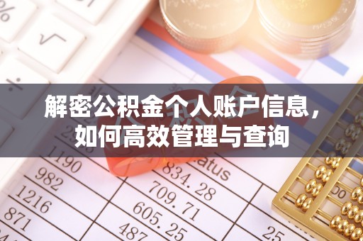 汨罗解密公积金个人账户信息，如何高效管理与查询