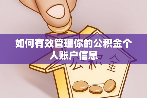 汨罗如何有效管理你的公积金个人账户信息
