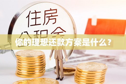 汨罗你的理想还款方案是什么？