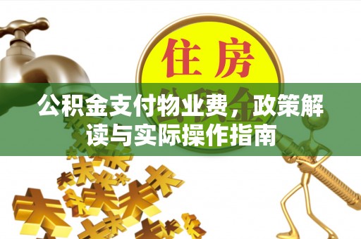 汨罗公积金支付物业费，政策解读与实际操作指南